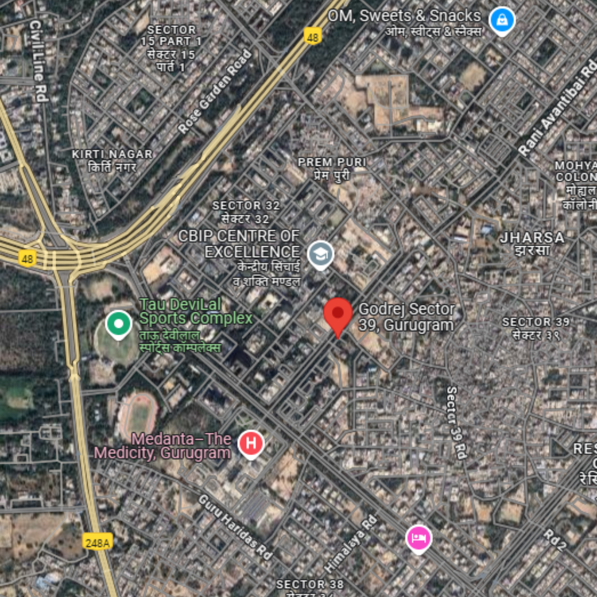 Godrej Sector 39 Location